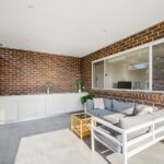 Modern house outdoor area