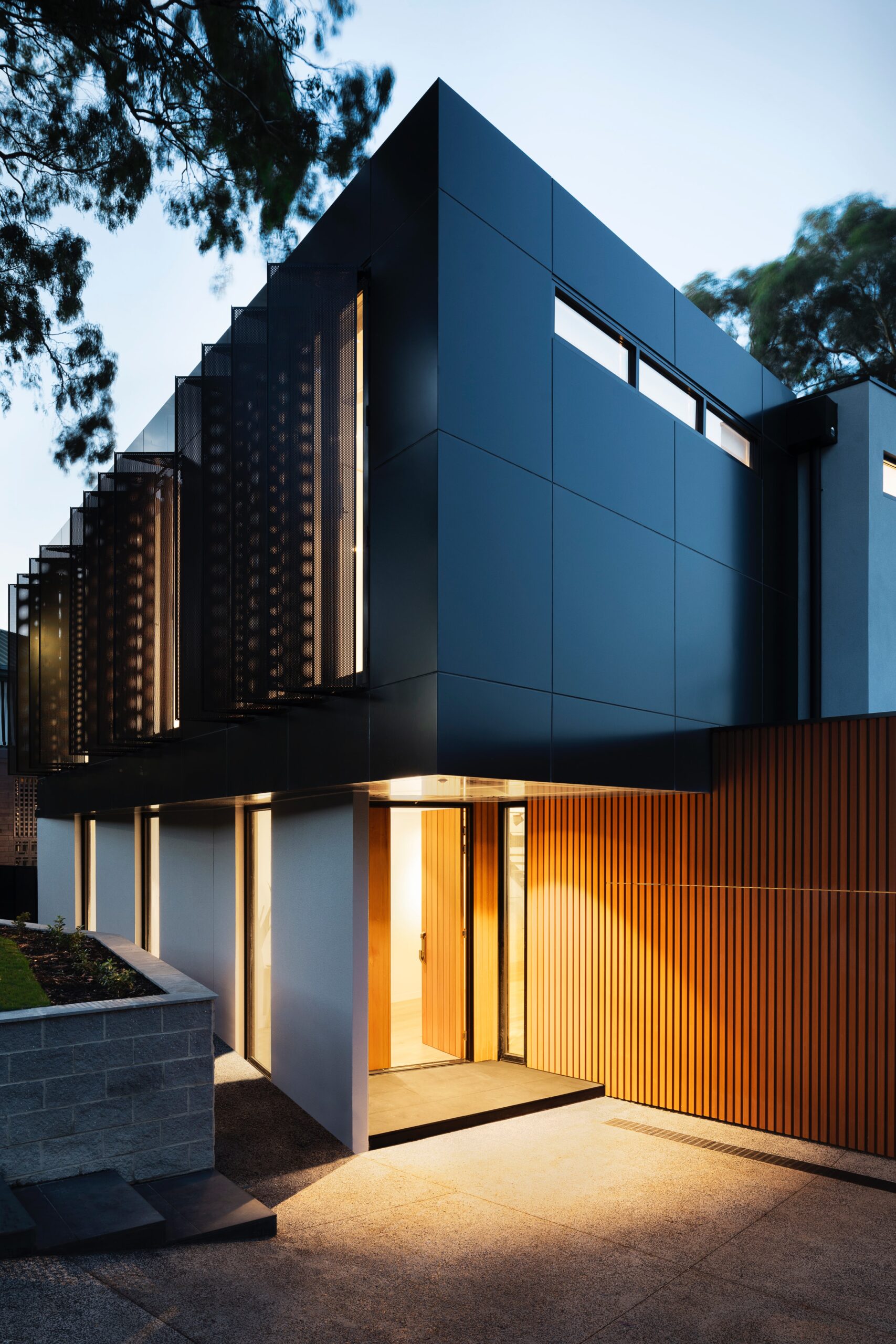 Modern house front side